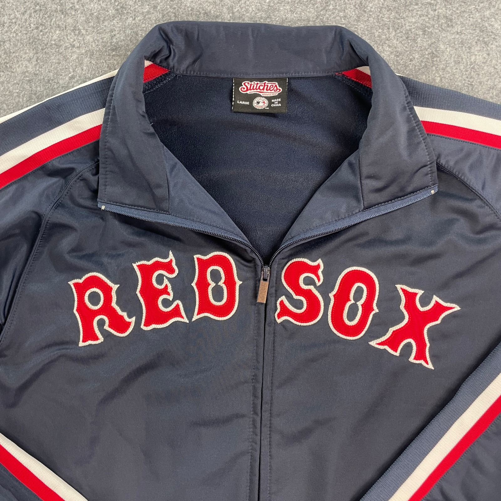 Stitches Redsox Athletic Mens Jacket L Blue